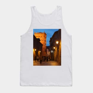 Calle de la Campania street at dusk, Salamanca Tank Top